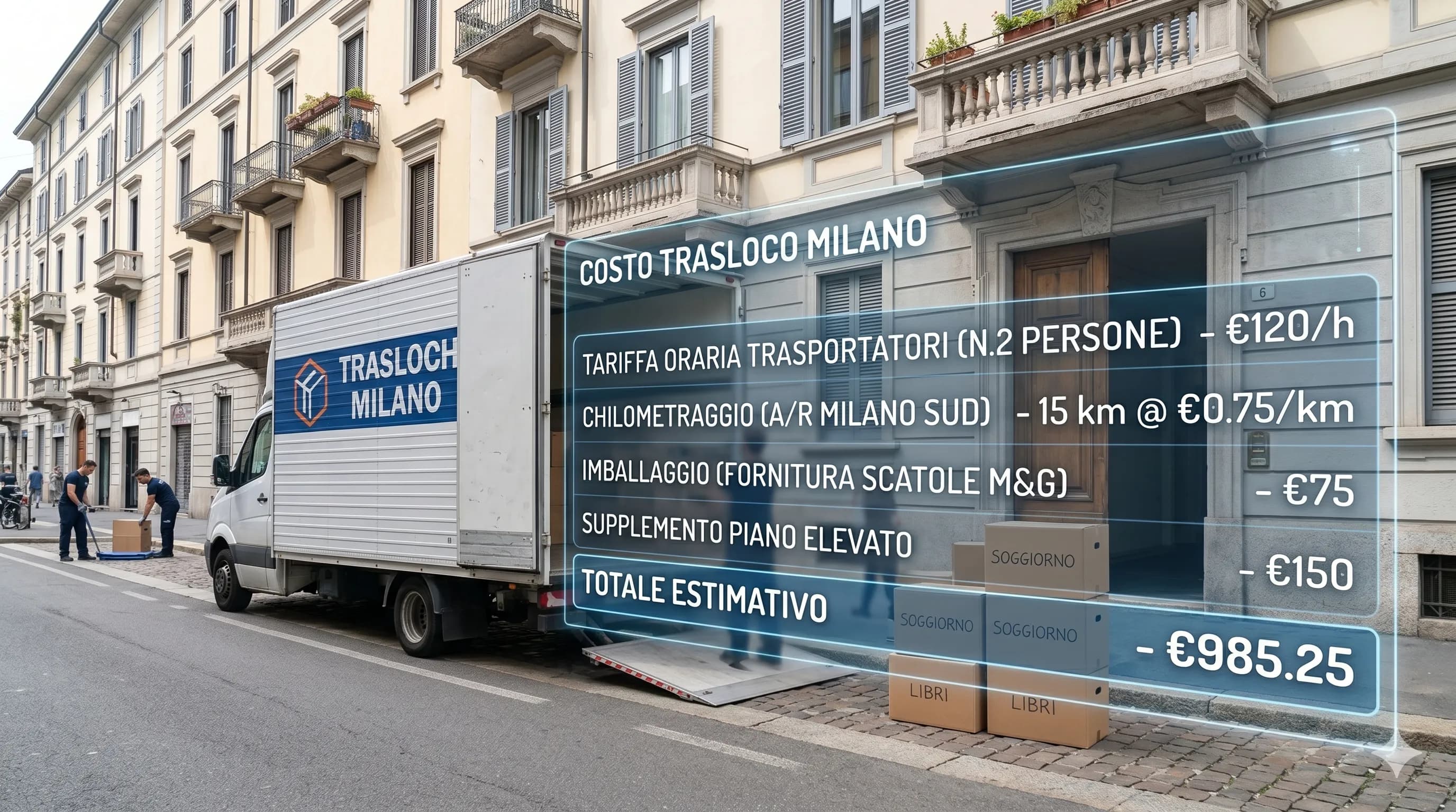 Quanto costa un trasloco a Milano