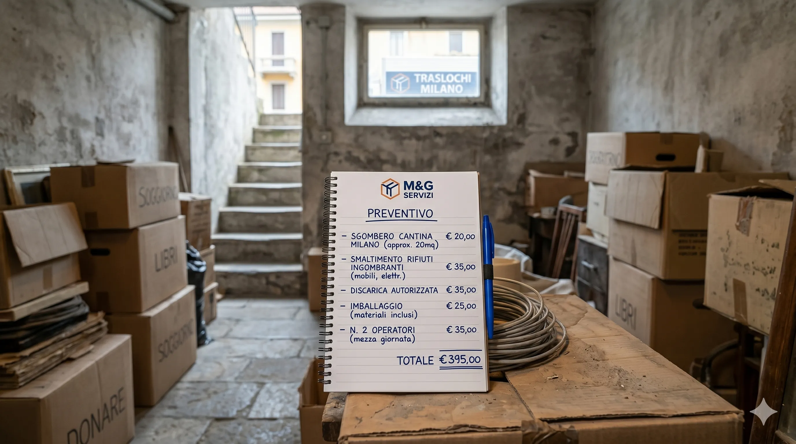 Prezzi sgombero cantina a Milano