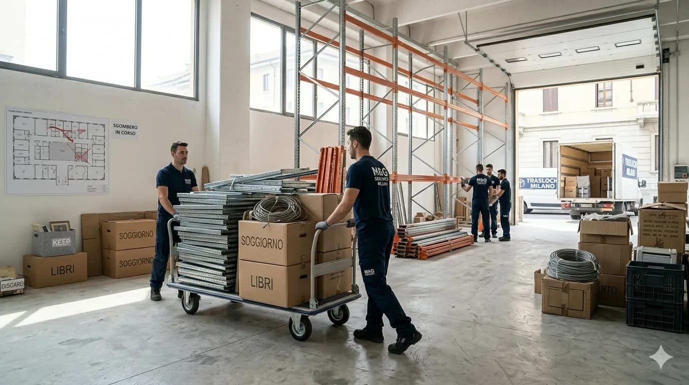 Sgombero magazzino aziendale a Milano
