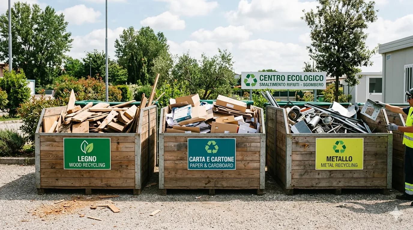 Smaltimento ecologico dei rifiuti dopo uno sgombero